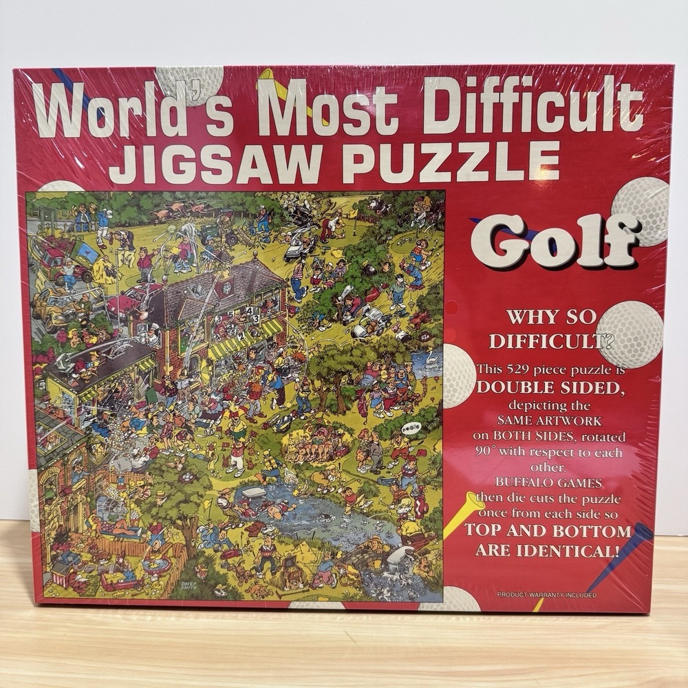 1995 Buffalo Games World's Most Difficult Jigsaw Puzzle 529 Pieces Golf Edition